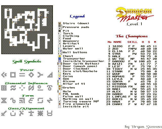 Dungeon Master - Map 1