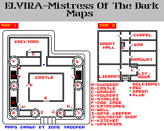Elvira - Mistress of the Dark - Map 1 & 2